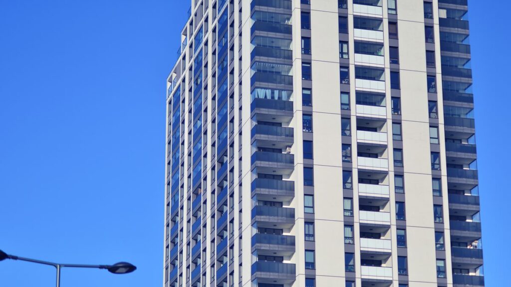 High-rise condo building requiring specialized electrical work in Greensboro